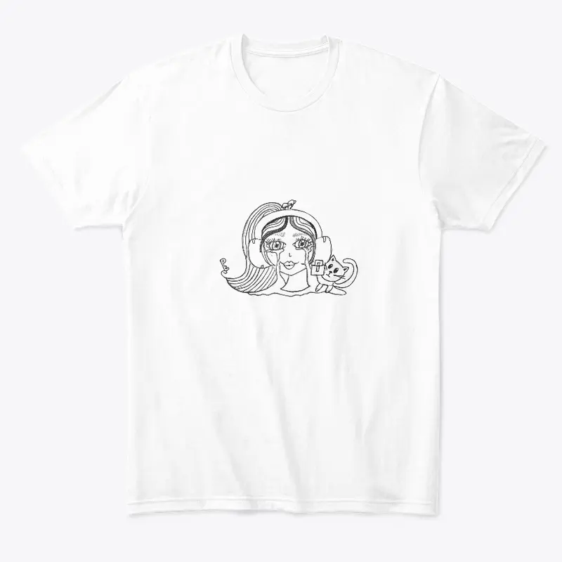 headphone girl tee